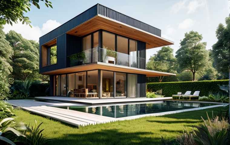 Sustainable Architecture Visualization**

"A modern, eco-friendly house design showcasing sustainable features, fully clothed people admiring the architecture, surrounded by lush greenery and solar panels, integrated with nature, demonstrating energy efficiency, architectural visualization, daylight, perfect anatomy, correct proportions, natural pose, professional, modest, family-friendly, safe for work, appropriate content, fully clothed."

**