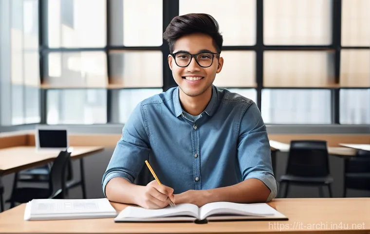 건축사 시험 면접 대비법 - **Prompt 1: The Confident Architect Student Preparing**
    A young, diverse architecture student, a...