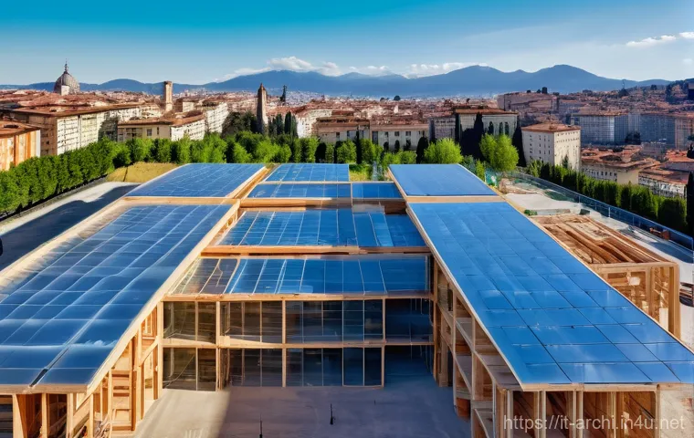 건축 설계와 구조 계산의 관계 - **Prompt:** "A breathtaking modern architectural masterpiece standing proudly in a vibrant Italian p...