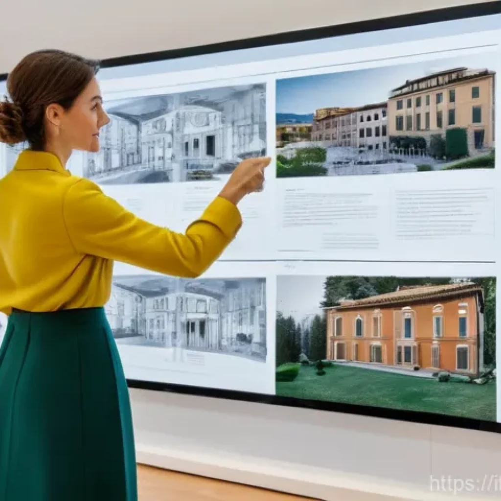 건축 실무에서 비즈니스 모델 개발 - **A modern Italian architectural studio, bustling with collaborative energy.** A female architect, i...