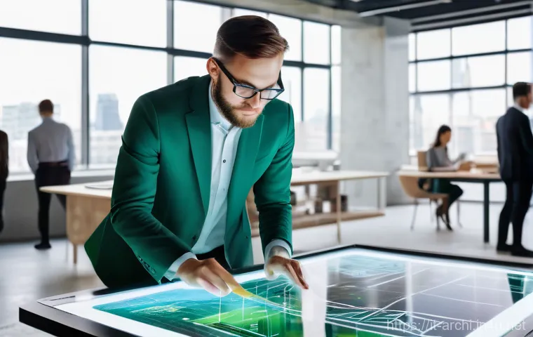 건축가를 위한 커리어 플래닝 방법 - "A bright, naturally lit architectural studio buzzing with activity. A diverse team of architects, d...