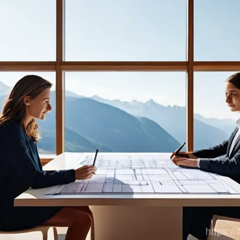 건축 프로젝트 성공을 위한 체크리스트 - **Prompt: The Vision Architect**
    "A professional female architect, dressed in smart casual attir...