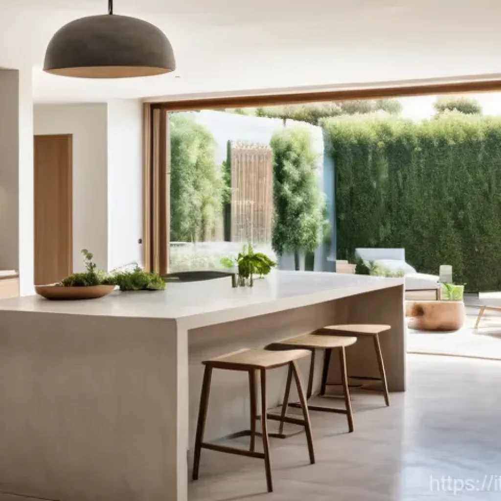 건축 설계에서 평면 구성의 중요성 - An elegant and bright open-plan living area in a contemporary Italian villa. Sunlight streams throug...