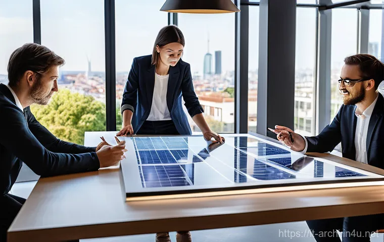 건축 프로젝트 관리에서 발생하는 문제 - **Prompt**: A determined Italian architect, a woman in her late 30s, stands in a brightly lit, elega...