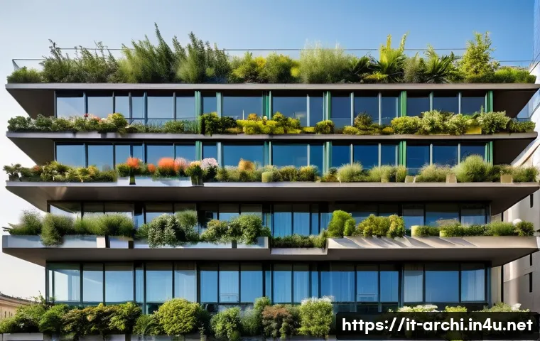 건축가로서의 성장 기록을 공유하는 방법 - **Sustainable Urban Oasis in Milan**
    A photo-realistic, wide-angle shot of a stunning, contempor...
