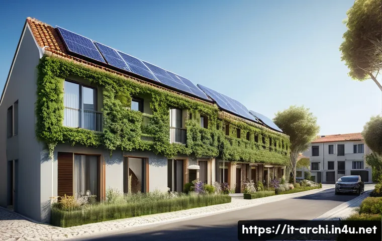 건축가가 알아야 할 법규와 규제 - A modern Italian eco-friendly residential building exterior showcasing sustainable architectural des...