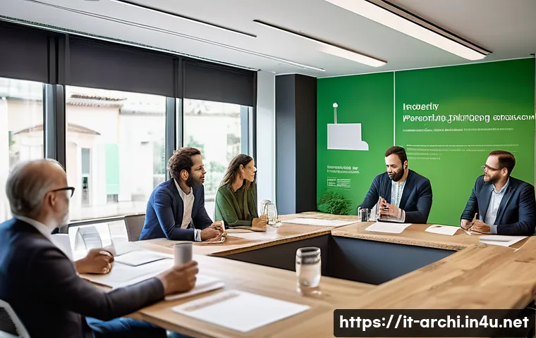 건축가 협회 및 네트워크 가입 팁 - A professional networking event for architects in a modern Italian city setting, showing a diverse g...