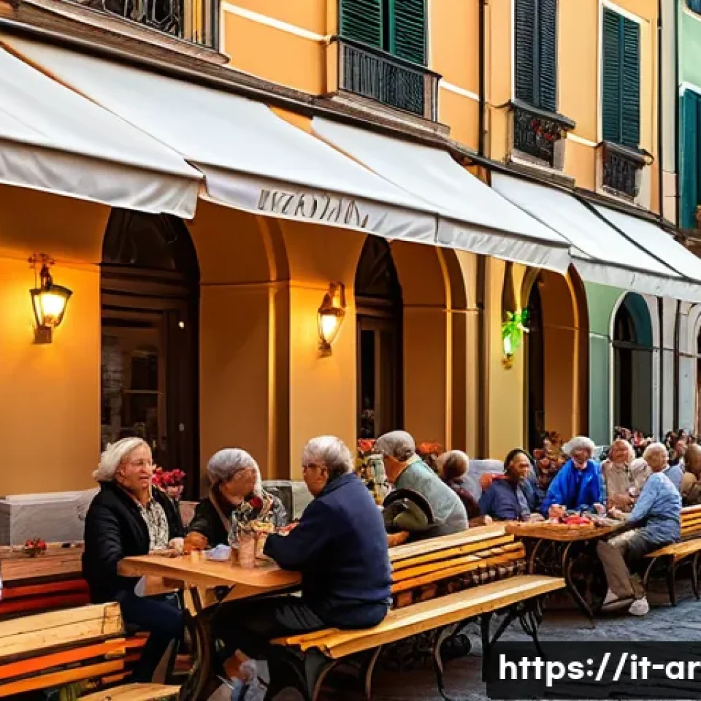 건축 설계와 공공 프로젝트 성공 사례 - A vibrant Italian historic piazza revitalized as a lively community hub, featuring wide pedestrian z...