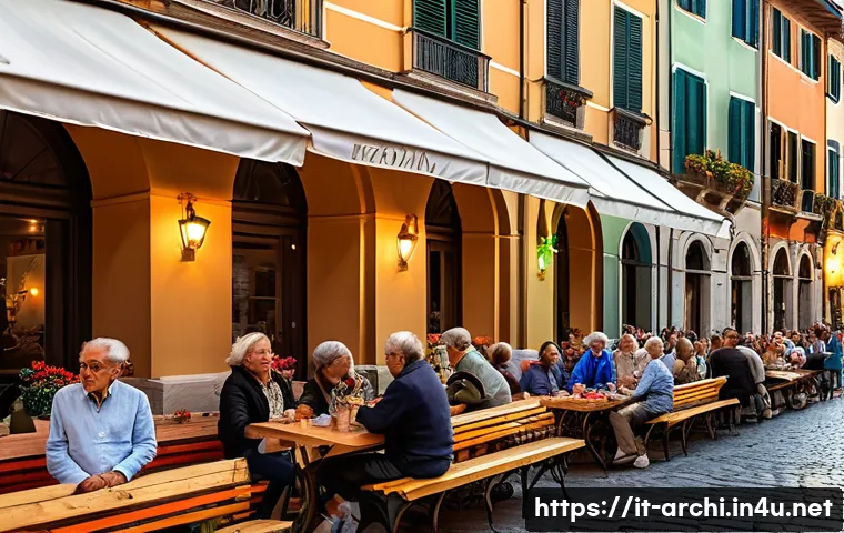 건축 설계와 공공 프로젝트 성공 사례 - A vibrant Italian historic piazza revitalized as a lively community hub, featuring wide pedestrian z...