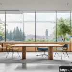 건축 설계 이론 정리 - A futuristic architectural design studio interior showcasing an architect interacting with an augmen...